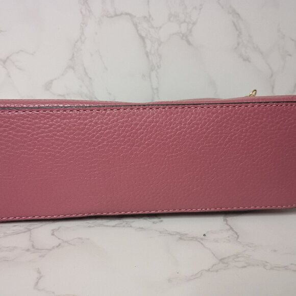 KATE SPADE Hanna Blackberry Pebbled Leather Crossbody Bag with Charm - EUC - Picture 3 of 7